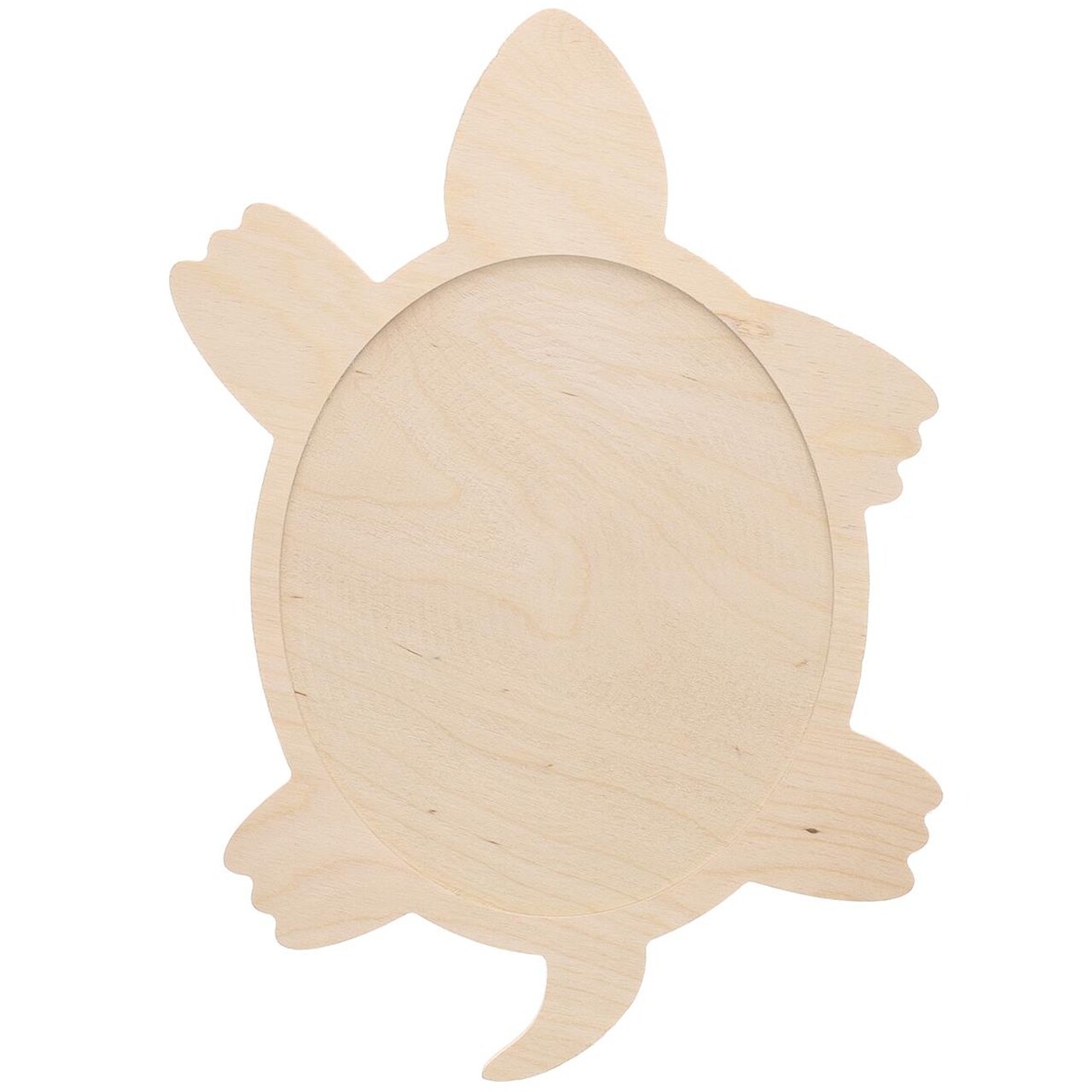 Welled Wood Surface, Turtle Shaped, 14" X 10", For Wooden Trays, Crafts And Decorations, Welled Center For Resin Design Or Paint - Decoupage, Engraving, Wood Burning